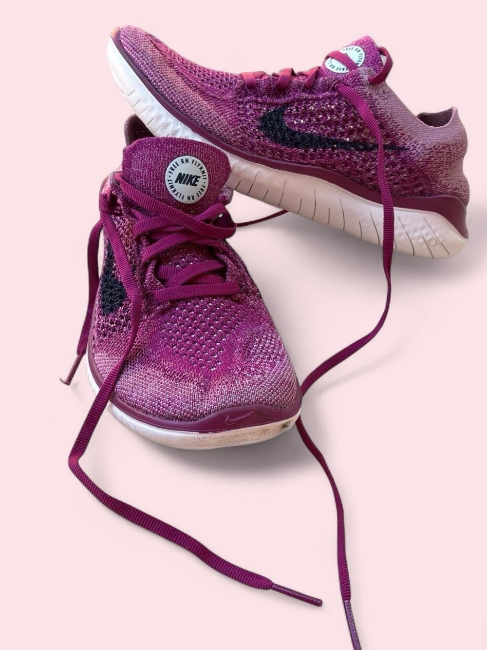 Nike Women’s Flyknit Running Shoes - Raspberry/Purple